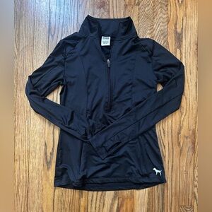 Victorias Secret Pink Sculpted Workout Jacket Form Fitting Gymwear Quarter Zip
